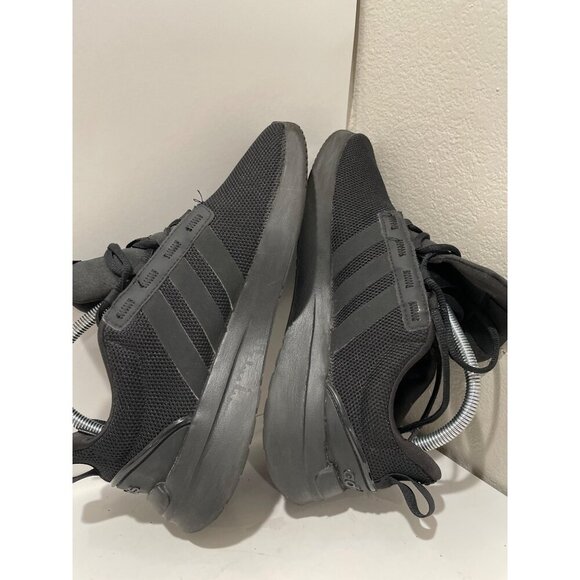 ADIDAS MENS RACER TR23 ALL BLACK RUNNING LOW TOP LACE UP SHOES SIZE 7 WOMENS 8.5 - Picture 4 of 7